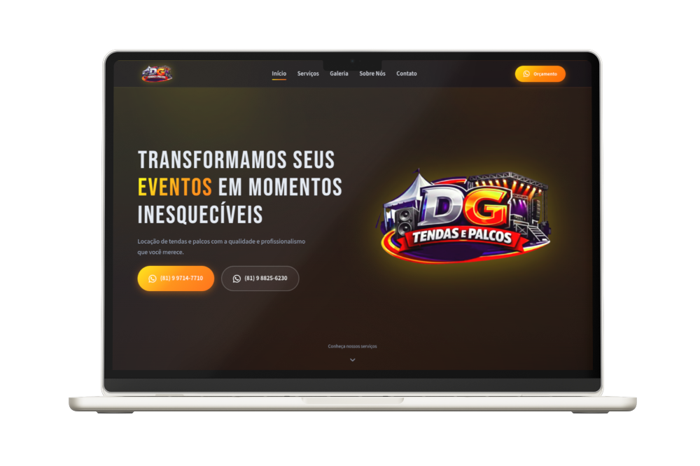 DG Tendas e Palcos - Landing Page Premium